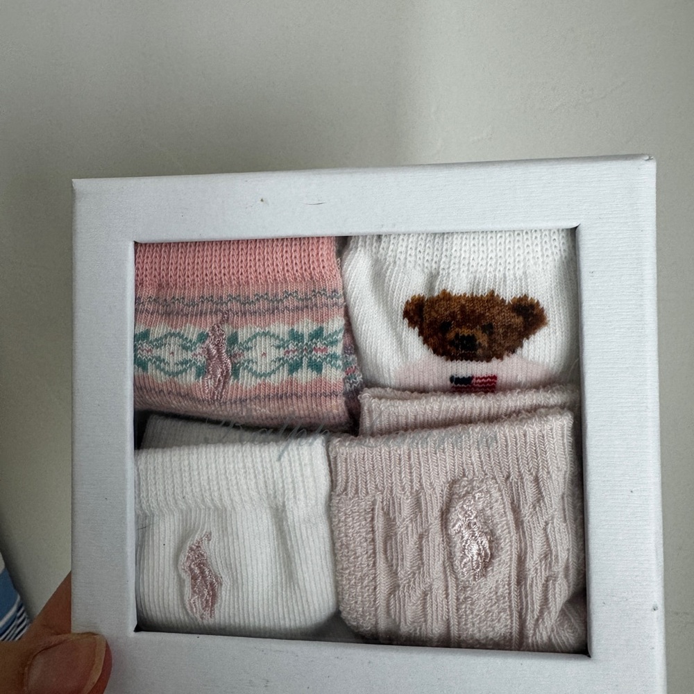 Ralph Lauren baby Socks Set - Pink, White, Cream